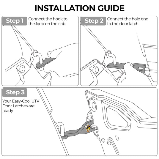 Easy-Cool UTV Door Latches Hook Style