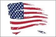 Large 3'x5' Painted USA (Torn) Flag – Polyester Flag for UTV, ATV, Sandrail & RV