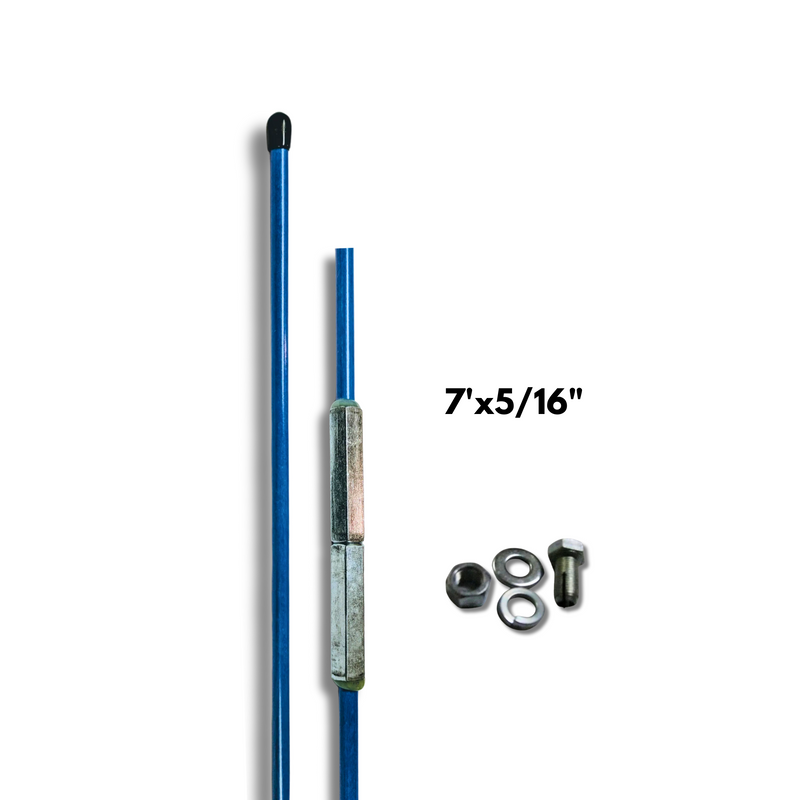 Load image into Gallery viewer, 7'x5/16" Fiberglass Pole (2 Piece) + Mounting Bolt