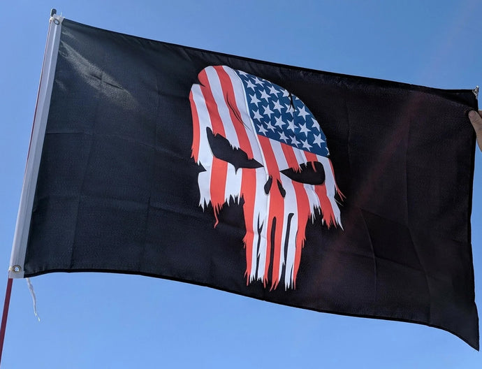 Medium 2'x3' DuneRats® USA Punisher – Polyester Flag for UTV, ATV, Sandrail & RV